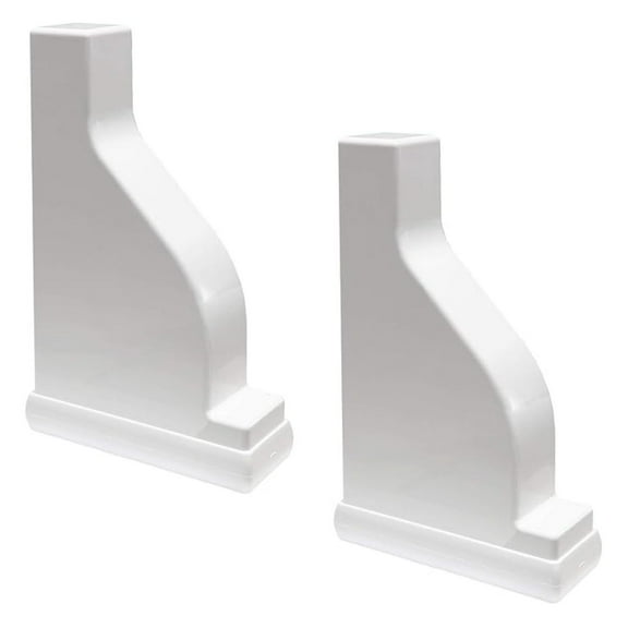 White Vinyl Pergola End Caps - 2x6 Rail (4-Pack) - Decorative Pergola Finishing Kit - Weather Resistant Outdoor Pergola Accessories - Easy to Install