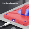 thumbnail image 6 of Shockproof Protective Case for Samsung Galaxy Tab A11+/ A11 Plus 11" 2026(SM-X230/X236), Rugged Heavy Duty Cover with 360° Rotating Kickstand, Adjustable Shoulder Strap,Red Blue, 6 of 8