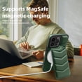 thumbnail image 5 of For iPhone 15 Pro Case,Puffer Adjustable Stand Compatible with Magsafe Soft Puffy Quilted Leather Full Body Shockproof Protective Phone Case,Green, 5 of 8