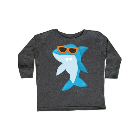 

Inktastic Cool Shark Shark Wearing Sunglasses Cute Shark Gift Toddler Boy or Toddler Girl Long Sleeve T-Shirt