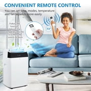 14000Btu Portable Air Conditioner, Cools Up to 750 Sq.Ft, 3-in-1 AC Unit with Dehumidifier & Fan, Sleep Mode,Floor Air Conditioner with Window Exhaust Kit and Remote Control for Large Room, Office