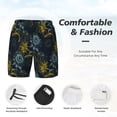 thumbnail image 3 of Honeii Sunflowers Print Men's Swim Shorts,Mens Swim Trunks,Breathable Mesh Beach Shorts for Swimming,Surfing, and Beach Activities-Large, 3 of 6
