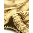thumbnail image 5 of DARING DIVA Women's Sparkle Shiny High Waist Metallic Jogger Pants L Champagne Gold, 5 of 6