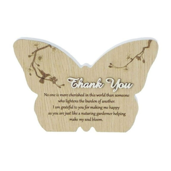 Serenity Butterfly Plaque With Saying -Thank You Plaque
