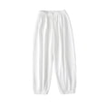 thumbnail image 4 of cocolona Womens High Waist Casual Capri Joggers Solid Color Elastic Waist Straight Workout Lounge Pants with Pockets, 4 of 5