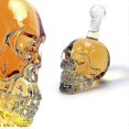 thumbnail image 2 of 1000ml Decanter Crystal Skull Head Glass Vodka Whisky, 2 of 3