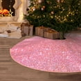 thumbnail image 5 of Bingfone Christmas Tree Skirt Mat Christmas Decoration Interior 36" -Sparkly Pink Glitter, 5 of 6
