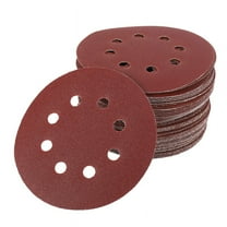 50Pcs 5 Inch 125Mm Round Sandpaper Eight Hole Disk Sand Sheets Grit 40/60/80/120/240 xwm25