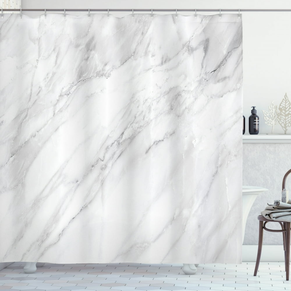 Marble Shower Curtain, Stained Marbled Background Image Abstract