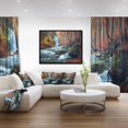 thumbnail image 3 of DESIGN ART Designart 'Autumn Mountain Waterfall Long View' Landscape Photography Framed Canvas Print, 3 of 5