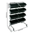 thumbnail image 3 of ToppiJoy 4-Tier Freestanding Vertical Raised Garden Bed Vegetable Planter with Lockable Wheels Vertical Garden Planter Outdoor with 8 Buckets, Patio Balcony Garden Bed Holder Dark Green, 3 of 24