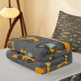 thumbnail image 5 of Erosebridal Construction Vehicle Zipper Full Size Comforter Sets with Fitted Sheet and 2 Pillowcases, Truck Zipper Bedding Set, White Small, Gray Reversible, 5 of 7