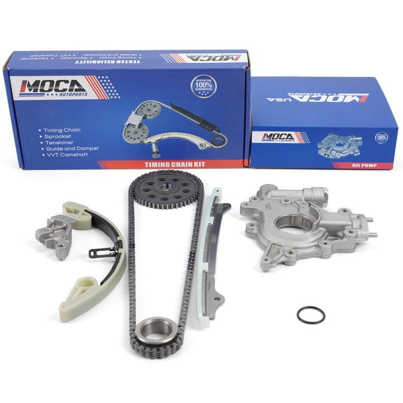 MOCA AUTOPARTS Timing Chain Kit with Oil Pump Fit for 2007-2008 Honda Fit 1.5L SOHC VTEC L15A1