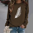 thumbnail image 1 of Lindbes Hauts pour Femmes Mode Manches Longues Chemises Décontractées Imprimées Chandail à Col Rond Chandail Tunique Ample Hauts (Offert en Grande Taille) jusqu'à 65 % de Rabais, 1 of 7