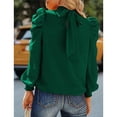 thumbnail image 1 of Camisa de manga farol cuello alto manga larga suave elegante casual para fiesta para mujer ANGGREK Otros, 1 of 6