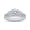 Silver, variant on Pompeii 3/4 ct Round Diamond Engagement Ring Setting & Matching Wedding Band (F,VS)