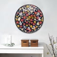 thumbnail image 2 of Yayeee Wall Clock Battery Operated 9.5" Silent Quartz Non-Ticking for Living Room Decor, Small Colorful Flower, 2 of 8