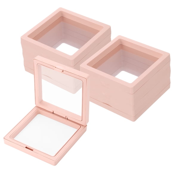Uxcell 20 Pcs Caja de Almacenamiento para Uñas Postizas, Caja de Exhibición para Uñas, Organizador para Arte de Uñas, Regalos de Joyería, Suministros de Almacenamiento para el Hogar, Rosa