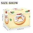 thumbnail image 3 of Christmas Cute Doughnut Foldable Storage Bin with Lid and Handle Collapsible Storage Box 16.5 x 12.6 x 11.8 inches, 3 of 7