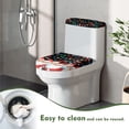 thumbnail image 4 of HELLHERO Christmas Light Patterns 2 Piece Set Toilet Protector Cover Soft Polyester Fabric, Universal, Household, 4 of 8