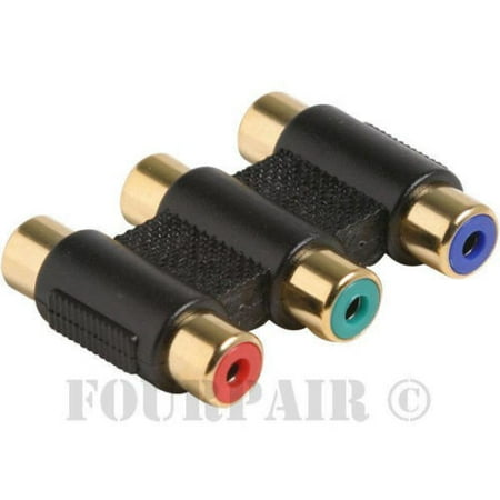 - 3 RCA Component Video Cable Joiner Coupler Adapter Female to Female F/F RGB AV