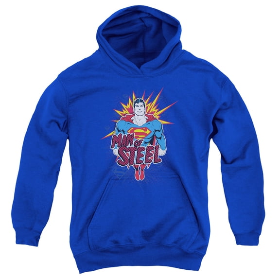 Superman - Steel Pop - Youth Hooded Sweatshirt - Large