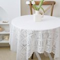 thumbnail image 4 of Mantel de encaje cuadrado, mantel de encaje bordado con flores para decoración de mesa de té, mantel de cocina, mantel de boda, mantel de comedor, 4 of 5