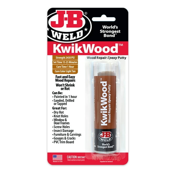 J-B Weld KwikWood Epoxy Putty 1 oz TAN