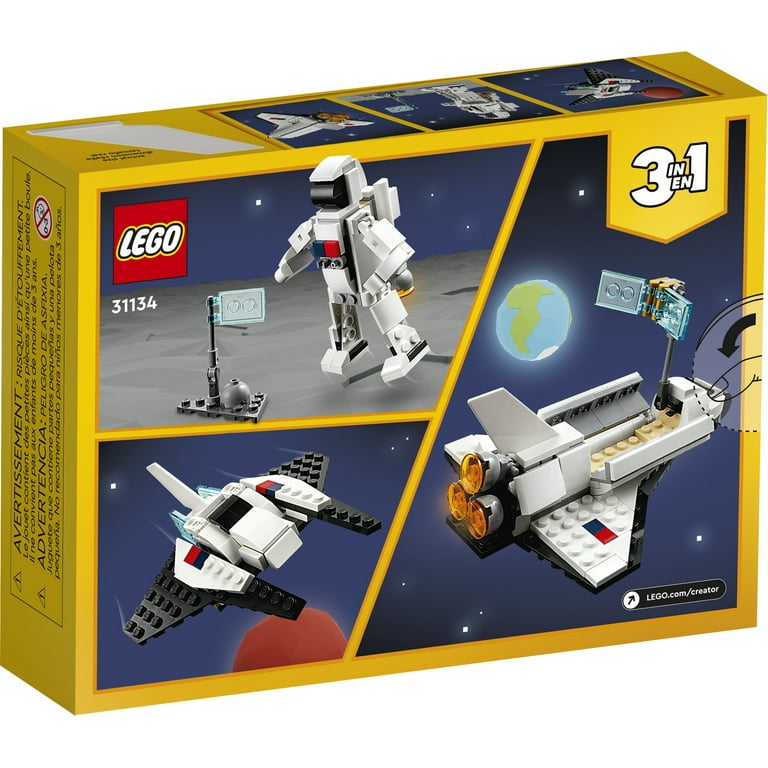 LEGO Creator 3 in 1 Space Shuttle Stocking Stuffer for Kids, Creative Gift  Idea for Boys and Girls Ages 6+, Build and Rebuild this Space Shuttle Toy  into an Astronaut Figure or