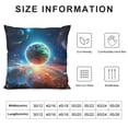 thumbnail image 5 of Fenyluxe Galaxy Stars Hologram Pillow Covers for Couch Sofa Indoor Outdoor, Printed on Both Sides, Square Design, Short Plush, 1PC 12x12in, 5 of 5