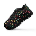 thumbnail image 3 of Uourmeti Boys Sneakers Size 3 Girls Little Kid Trainer with Christmas Lights Print Knitted Mesh Sports Shoe Lace Up Athletic Running Shoes for Xmas Outfit, 3 of 7