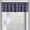 thumbnail image 2 of Ambesonne Navy Blue Valance Pack of 2, Nautical Borders, 54"X12", Red White Dark Blue, 2 of 5