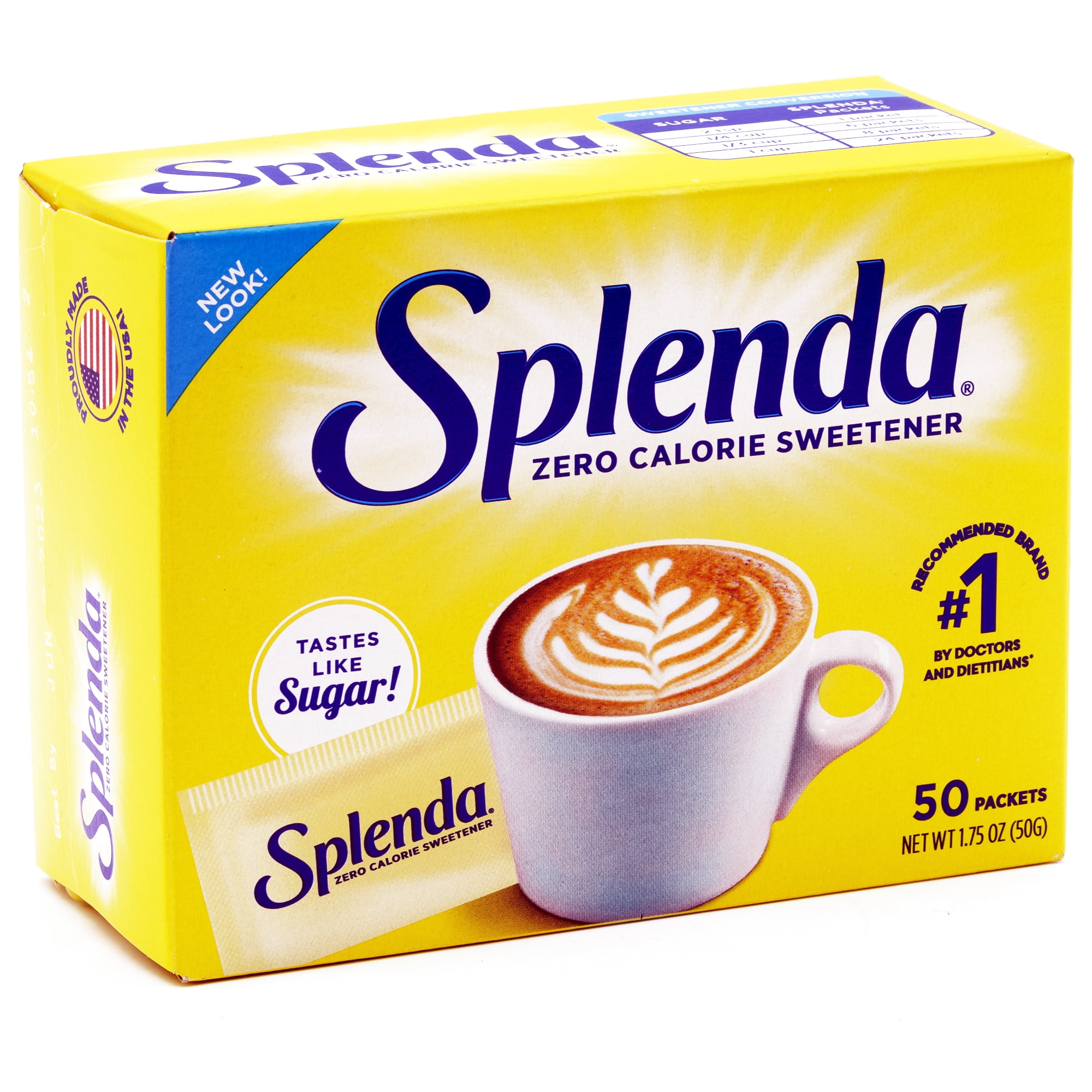 Splenda Zero Calorie Sweetener Packets - 50 Count - Walmart.com ...