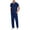 Dark Blue, variant on Men Scrubs Set — Stretch V-Neck Scrub Top & Jogger Pant with 8 Pockets, Yoga Waistband, Anti-Wrinkle Scrubs for Men, Limited Time Clearance ###