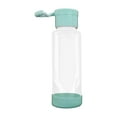 thumbnail image 3 of Clear Water Bottle 12oz / 350ml Wide Mouth Glass Bottles with Strap, Lids for Juicing, Smoothies, Infused Water, Beverage Storage, Blue, 3 of 6