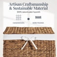 thumbnail image 3 of Best Choice Products Large Laundry Hamper w/Lid, Handwoven Laundry Basket, w/ Removable Liner & Handles - Chestnut, 3 of 8