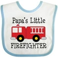 thumbnail image 3 of Inktastic Papa's Little Firefighter Boys Baby Bib, 3 of 4