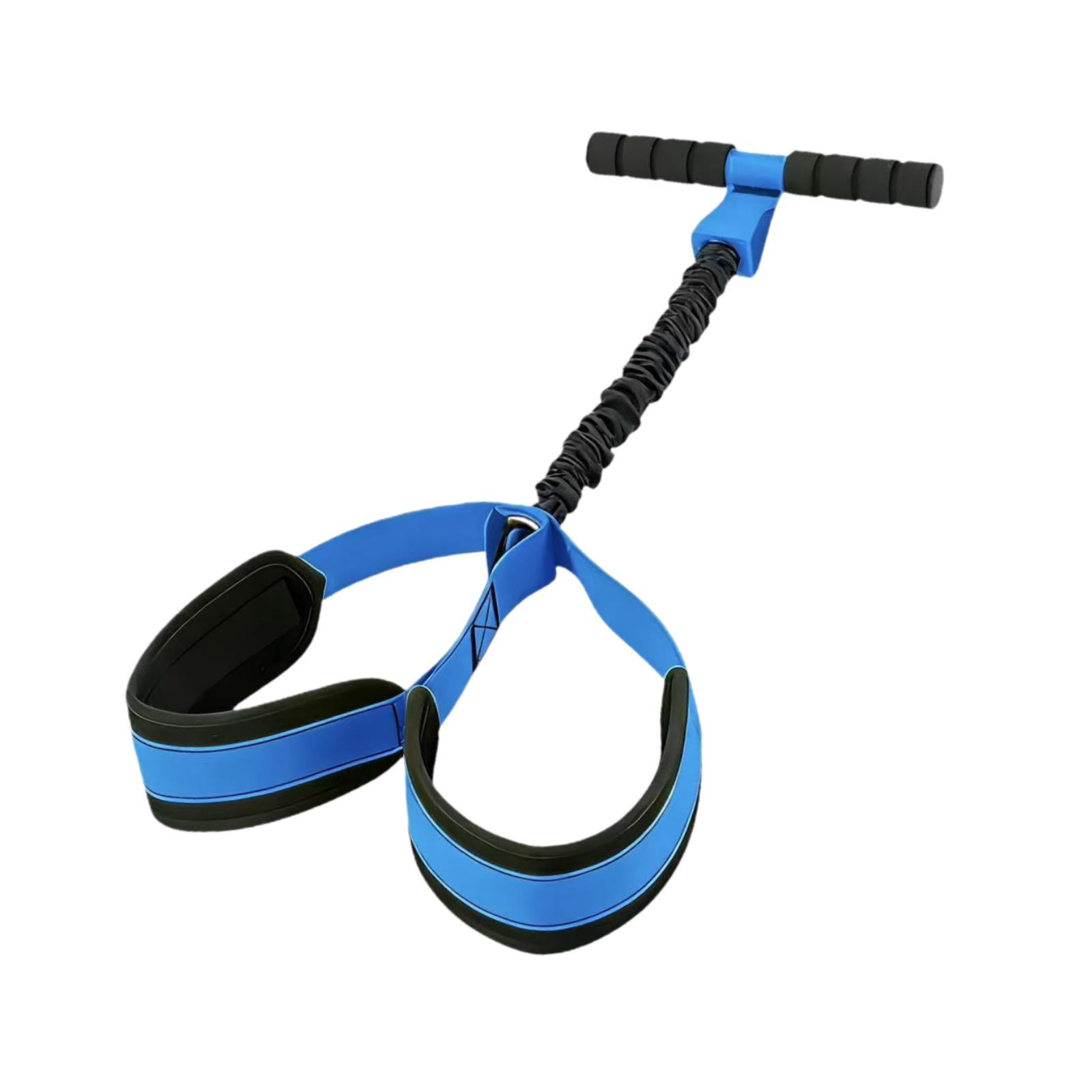 Dualoai Pedal Resistance Band with Handle Training Workout Pull Rope Sit up Exercise Blue