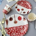 thumbnail image 3 of LEORX 40pcs Red Christmas Paper Plates and Disposable Cups for Parties and Gatherings, Sturdy Synthetic Material, 3 of 8