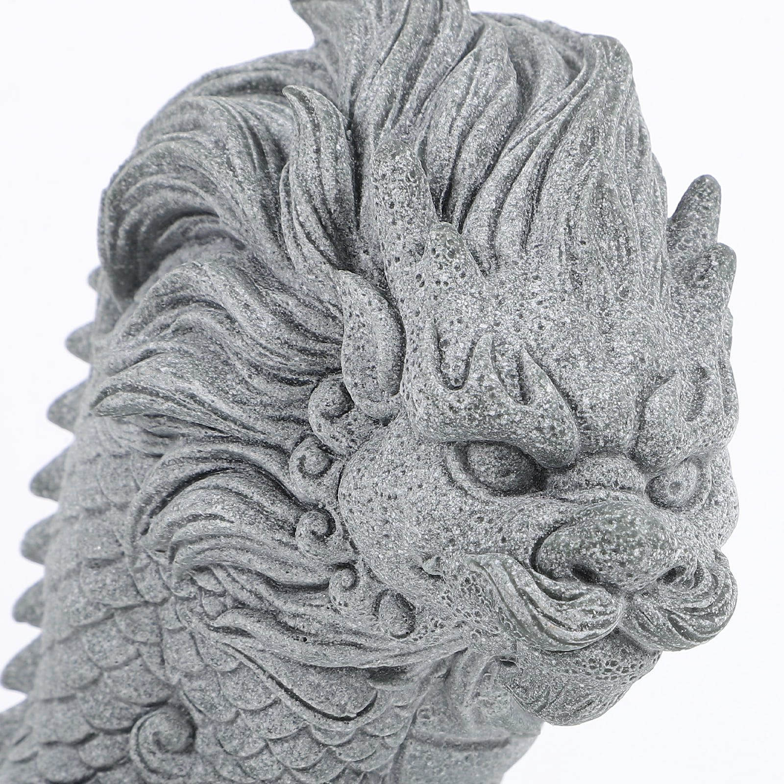 unbranded  Dragon Fish Tank Decorations Figurines Garden Sculpture Grey