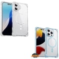 thumbnail image 5 of For Apple iPhone 16 Pro Max (6.9") Slim Fit Hybrid Clear Corner Bumper Magnetic Magsafe Compatible Hard Rubber TPU Shockproof Phone Case Cover by Xpression - Purple, 5 of 5