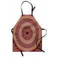 thumbnail image 1 of Greek Key Apron Round and Square Ornament Meander with Floral Motifs and Spirals, Unisex Kitchen Bib Apron with Adjustable Neck for Cooking Baking Gardening, Ruby Pale Yellow White, by Ambesonne, 1 of 3