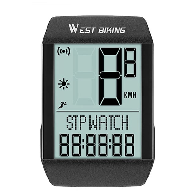 Bike Computer Wireless Speedometer Bilingual in 5 Languages Button Electronics for Outside Monitoring Cycling Speed