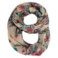 thumbnail image 1 of Peach Couture Paint The Town Red Cherry Blossom Floral Print Infinity loop Scarves, 1 of 1