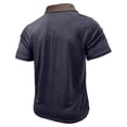 thumbnail image 5 of Qwertyu Men’s Athletic Short Sleeve Polo Shirts Casual Summer Golf Shirts Buttons Collared Solid T Shirts with Pocket Navy M, 5 of 5