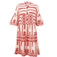 thumbnail image 2 of Women Long Dress  Long Sleeve Button-down Geometric Print Bohe Dress, 2 of 8