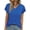 Blue, variant on V Neck T-Shirts for Womens Side Split Short Sleeve Shirts Loose Fit Tee Dressy Casual Women Tops