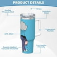thumbnail image 6 of Eeyore 40 OZ Ice Bully Cup with Handle Straw Lid, Double Wall Stainless Steel Insulated Coffee Cup Tumbler, Colorful Mug for Travel Gym Home Outdoor Activities, 6 of 8