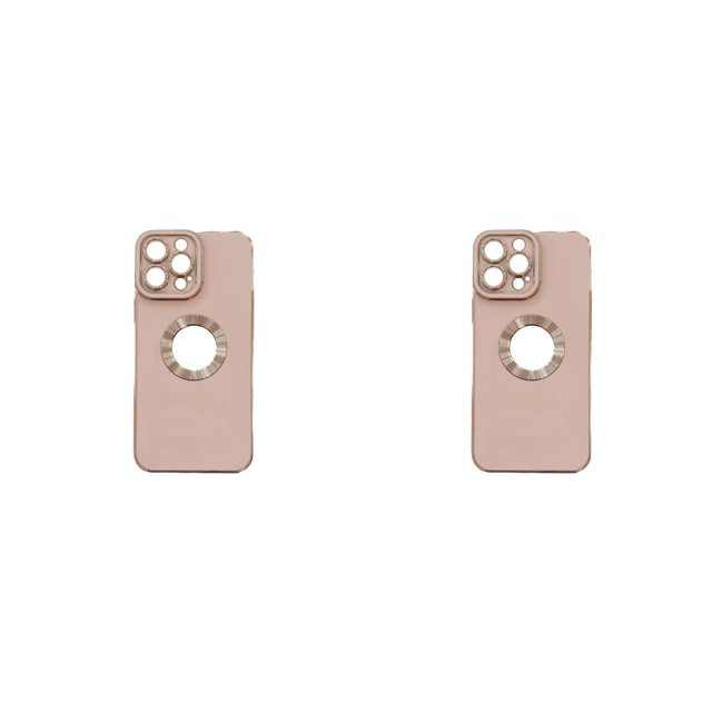 Inteprter Funda de teléfono galvanizada de lujo con Protector de cámara, carcasa para teléfono inteligente, cubierta de orificio Type2 NO2