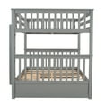 thumbnail image 5 of Full-Over-Full Bunk Bed with Ladders and Two Storage Drawers (Gray), 5 of 12